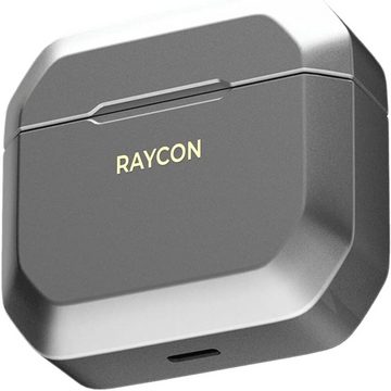 Raycon mit integriertem Mikrofon In-Ear-Kopfhörer (Mit fünf verschiedenen Gelspitzengrößen bleiben die Ohrhörer bequem und sicher, egal wie intensiv das Spiel wird, Niedrige Latenz,Lange Akkulaufzeit,für Immersion)