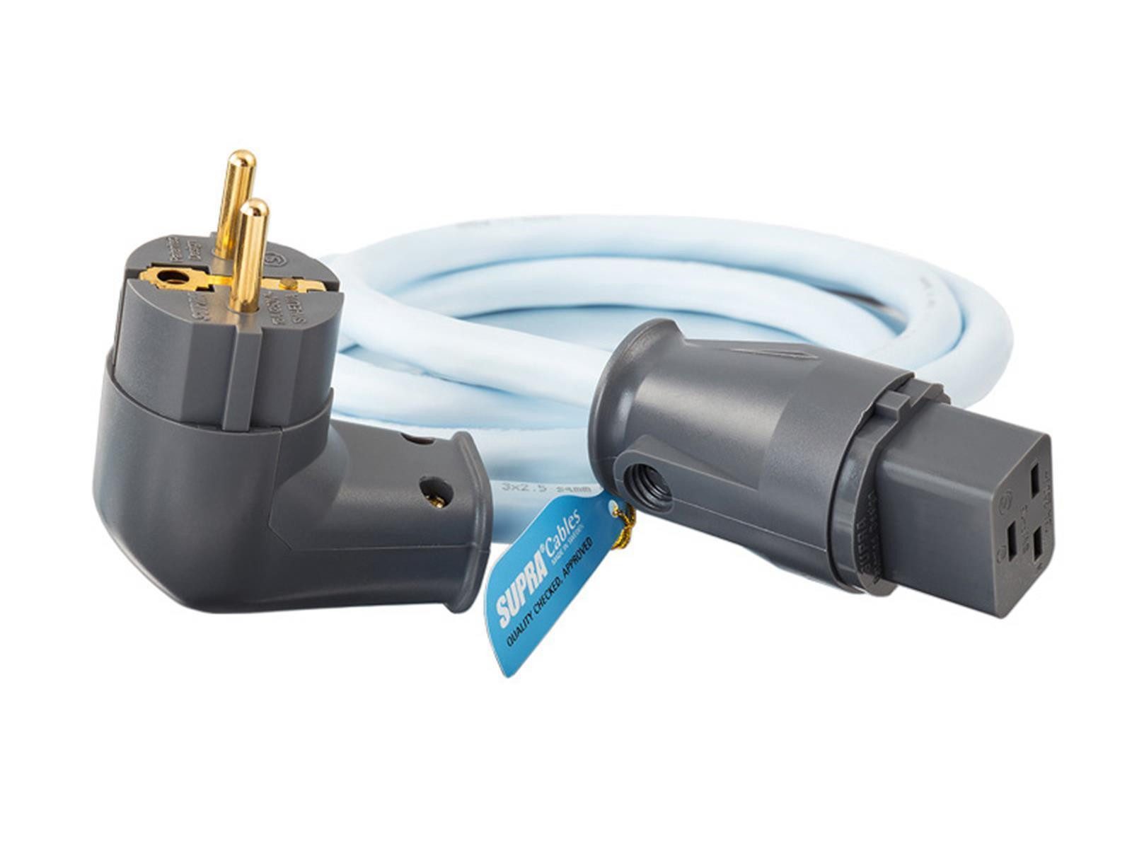 Supra Cables Supra Cables LoRad Netzkabel 1.5 MKII EU abgewinkelt Stromkabel, (100 cm)