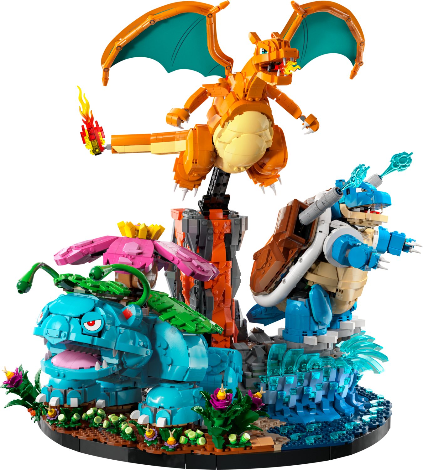 LEGO® Pokémon 72153 Bisaflor, Glurak und Turtok Spielbausteine, (Set, 6838 St., Set)