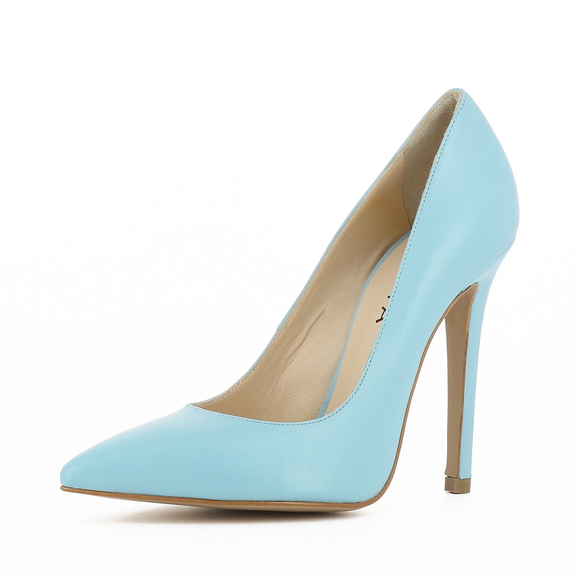 Evita LISA Pumps Handmade in Italy hellblau