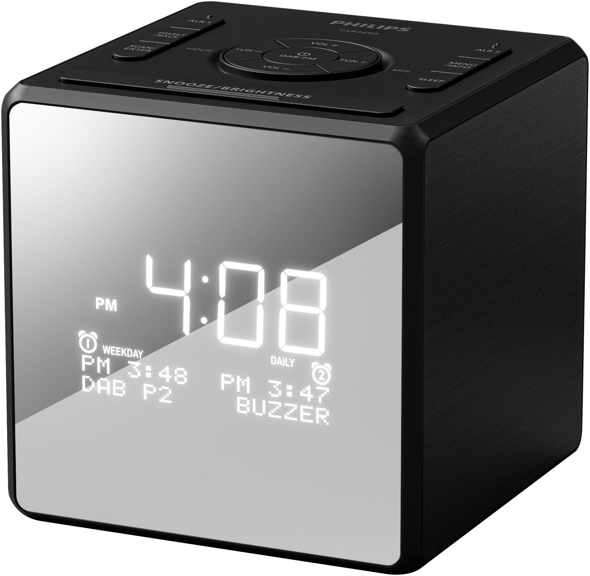 Philips TAR 4600 Uhrenradio (Digitalradio (DAB), UKW mit RDS, 1,4 W)
