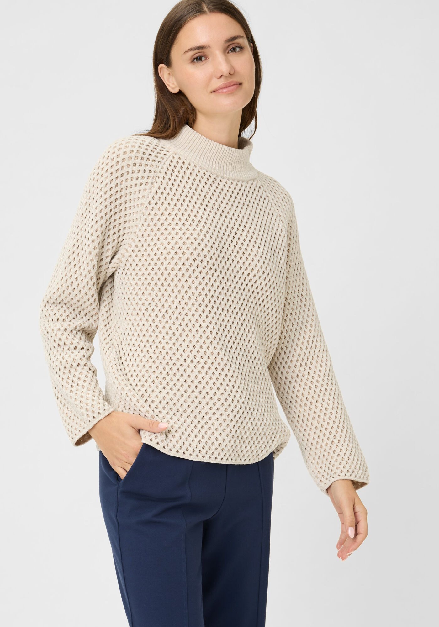 Olsen Stehkragenpullover Markant modern