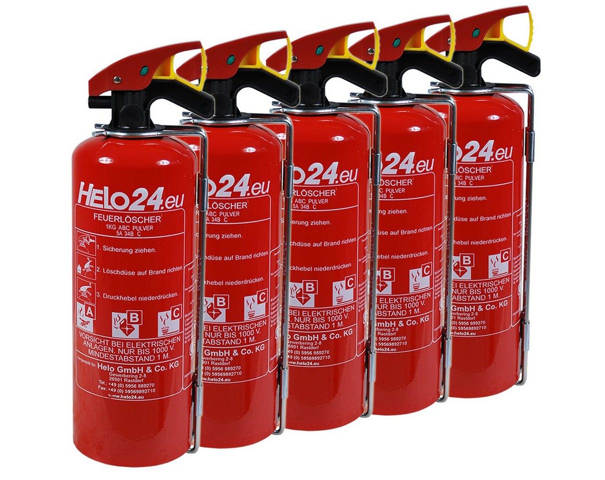 Thumbnail - HELO24 Pulver-Feuerlöscher 5 x 1kg A1