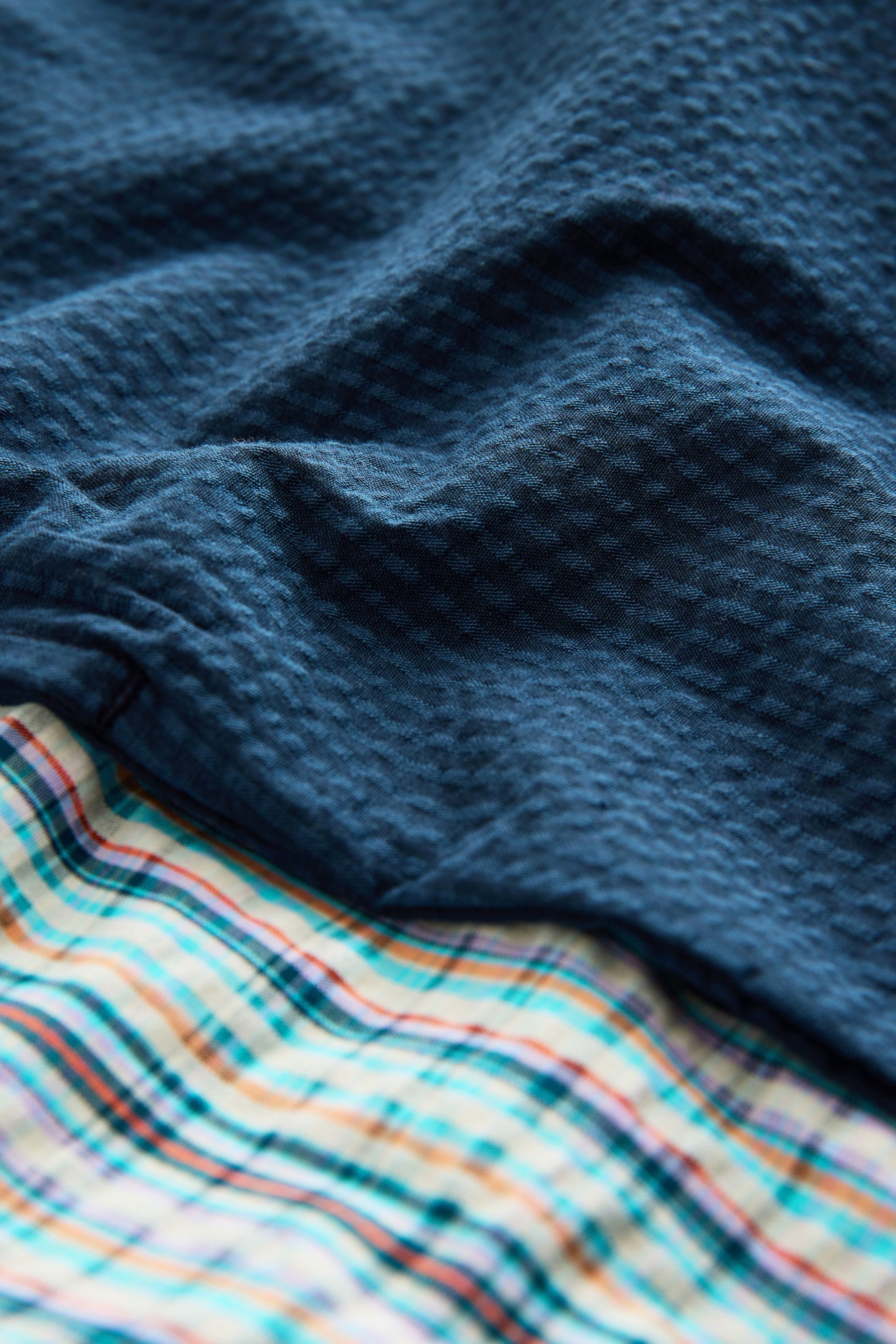 Next Pyjama Karierte/gestreifte Schlafanzugshorts im 2er-Pack (2 tlg)