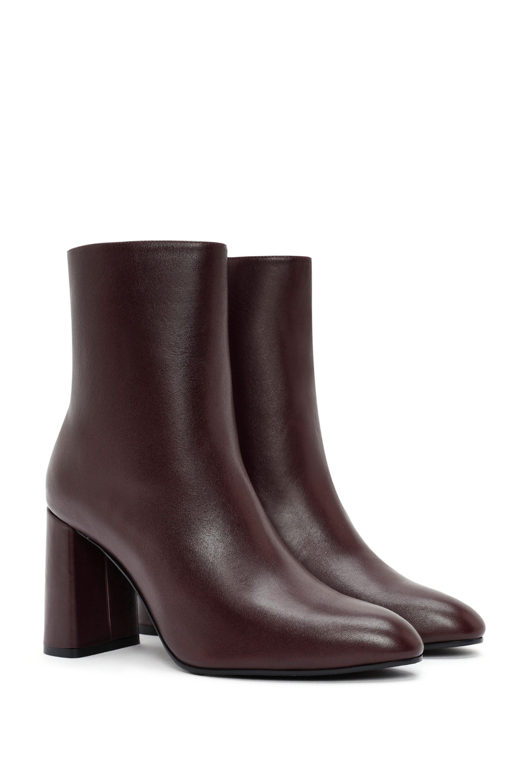 Derimod Absatz-Stiefeletten aus Leder Ankleboots Reißverschluss, Textilfutter, TPU Sohle, Absatz 6,5 cm