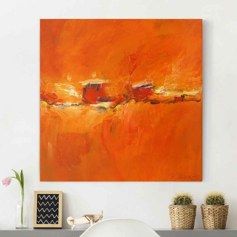 Bilderdepot24 Leinwandbild Kunstdruck Abstrakt Modern Komposition orange Bild auf Leinwand XXL, Bild auf Leinwand; Leinwanddruck in vielen Größen