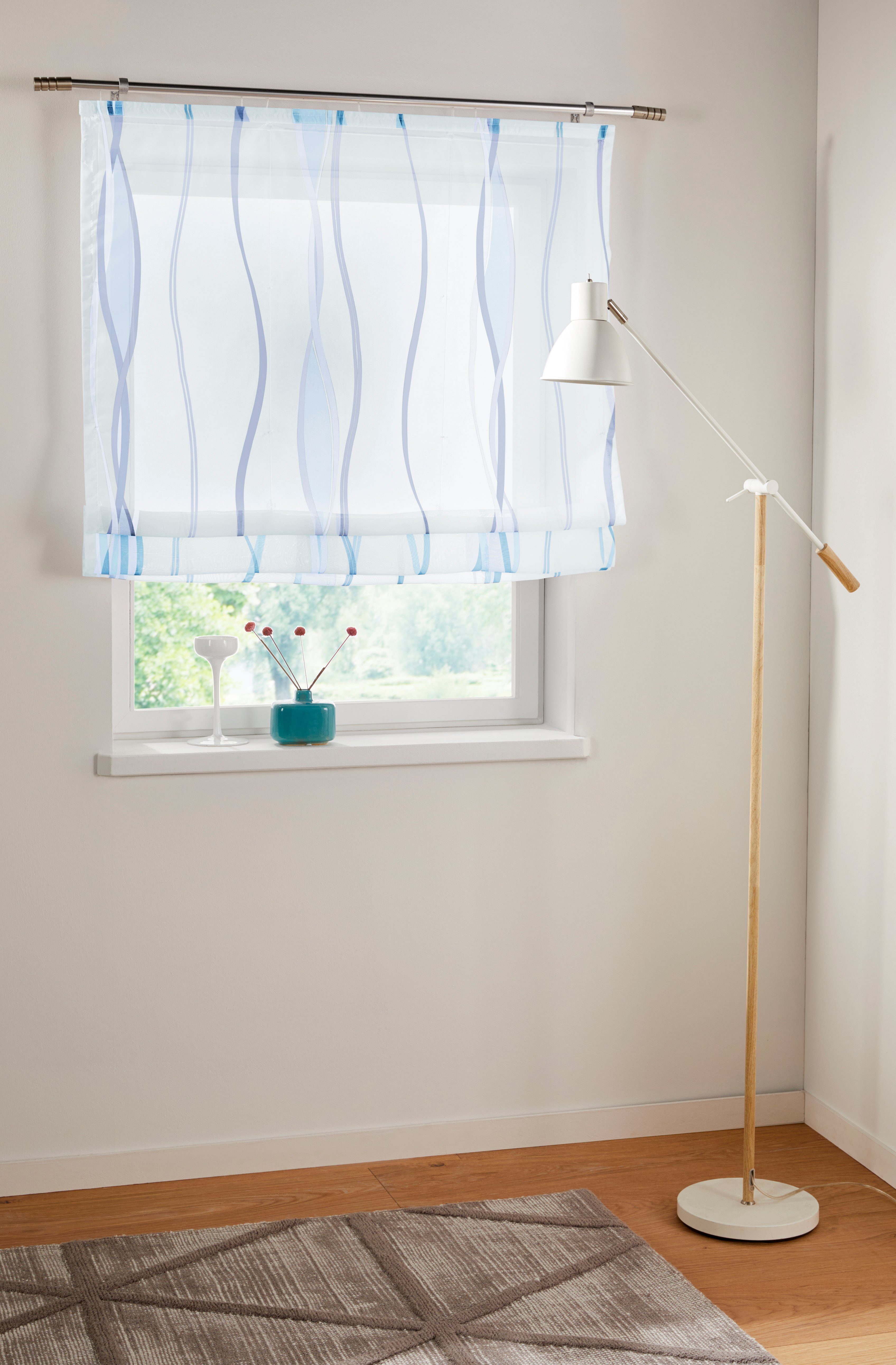 OTTO home Raffrollo Dimona, mit Klettschiene, Transparent, Voile, Polyester günstig online kaufen