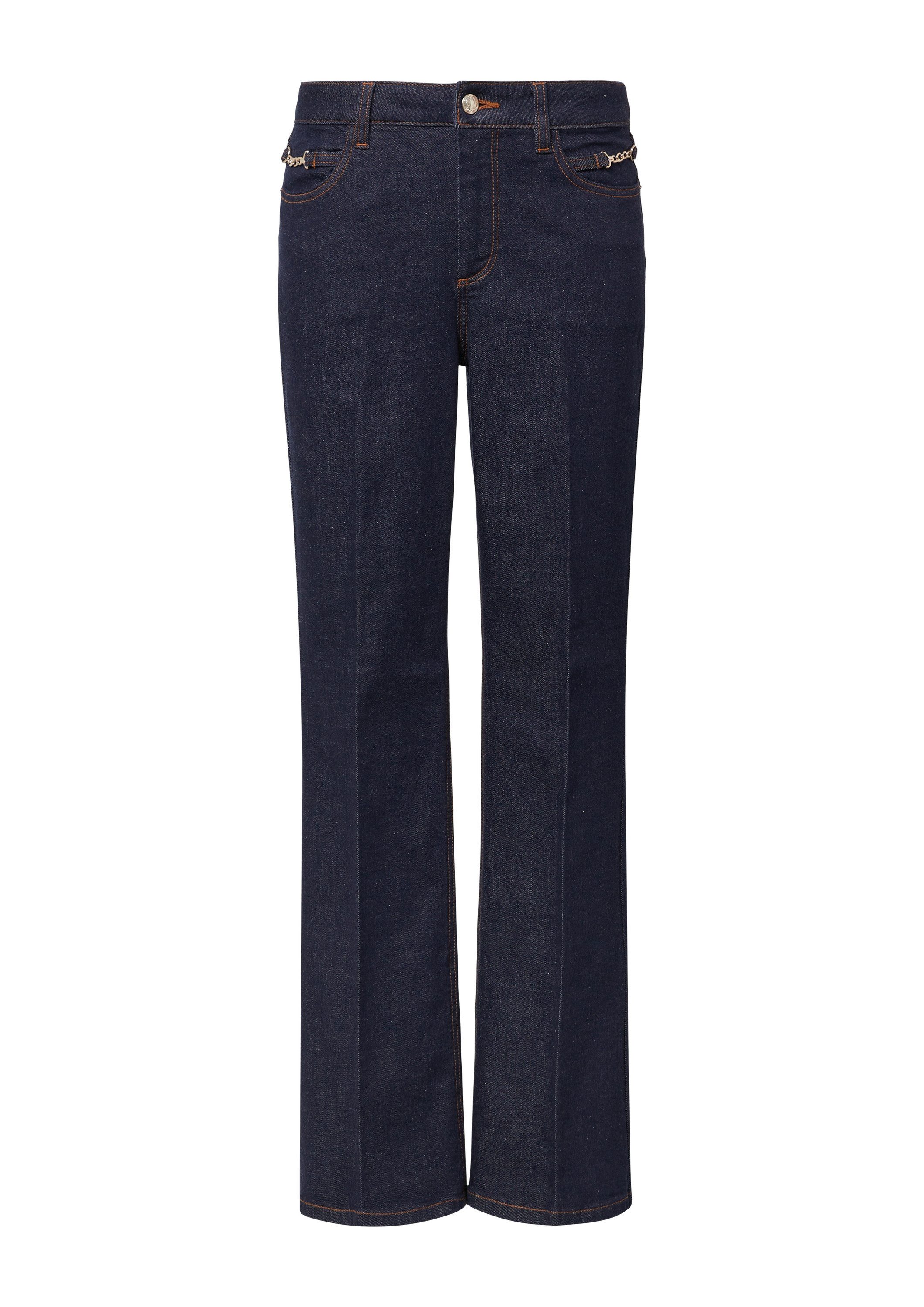 comma Bootcut-Jeans Jeans-Hose Flared Denim mit Zier-Detail günstig online kaufen