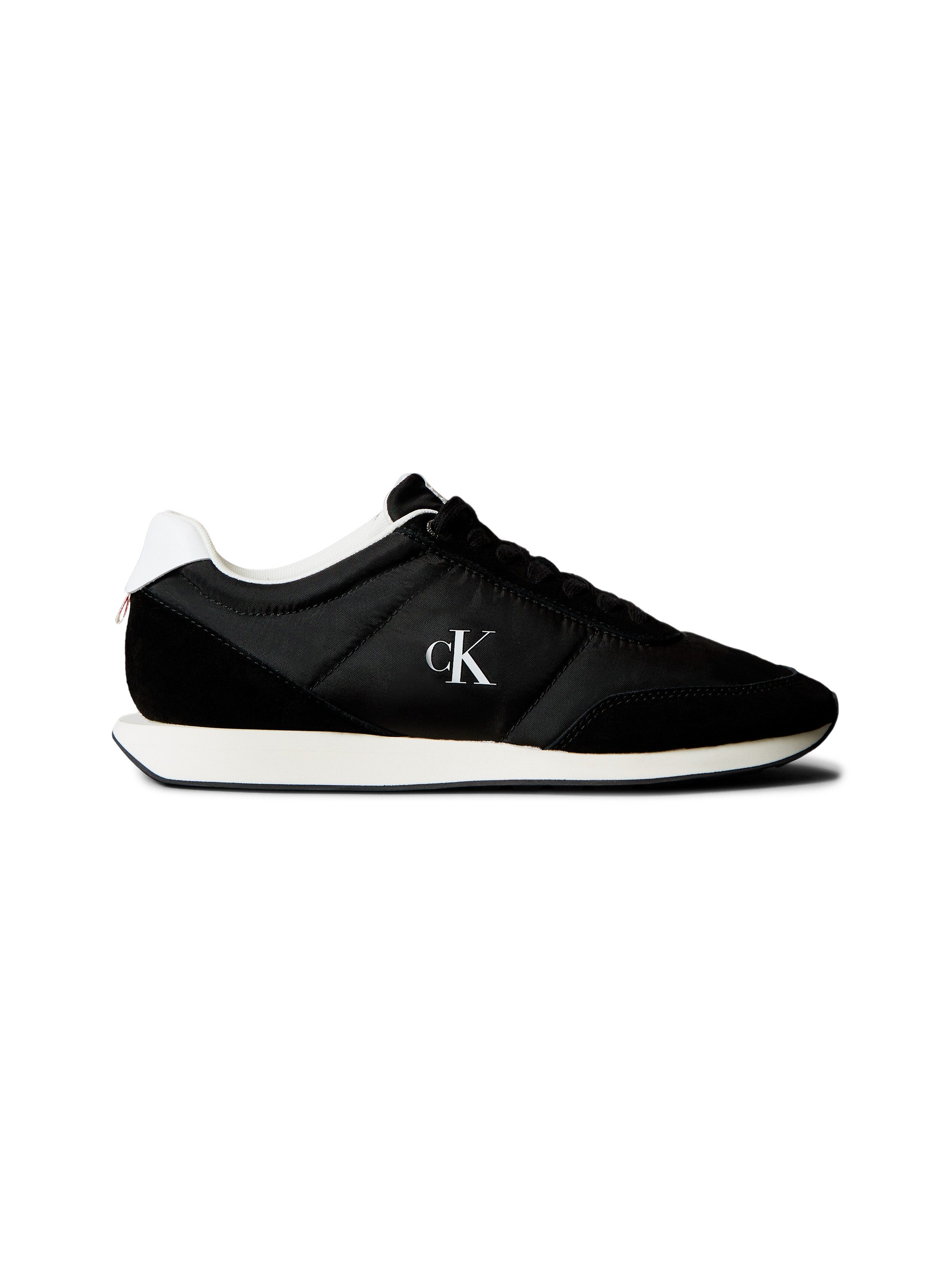 Calvin Klein Jeans RETRO RUNNER ESS MIX MAT Sneaker Runner-Sneaker, Freizeitschuh, Halbschuh mit seitlichem CK-Logo