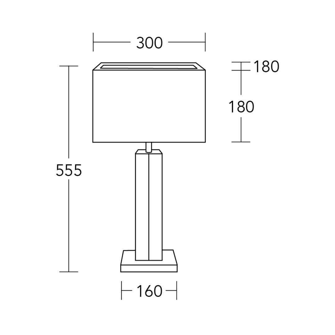 HerzBlut LED Hockerleuchte Dana Q quadra, E27