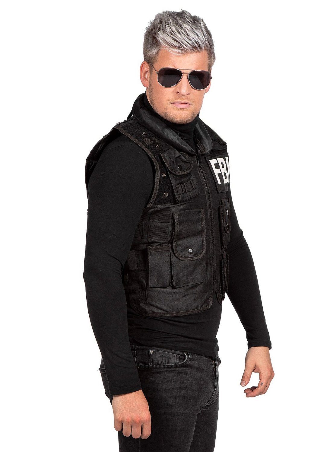 Metamorph Polizei-Kostüm FBI Schutzweste Deluxe für Erwachsene, Hochwertig günstig online kaufen