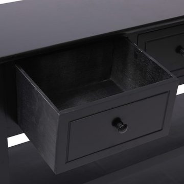 furnicato Sideboard Schwarz 115x30x76 cm Holz