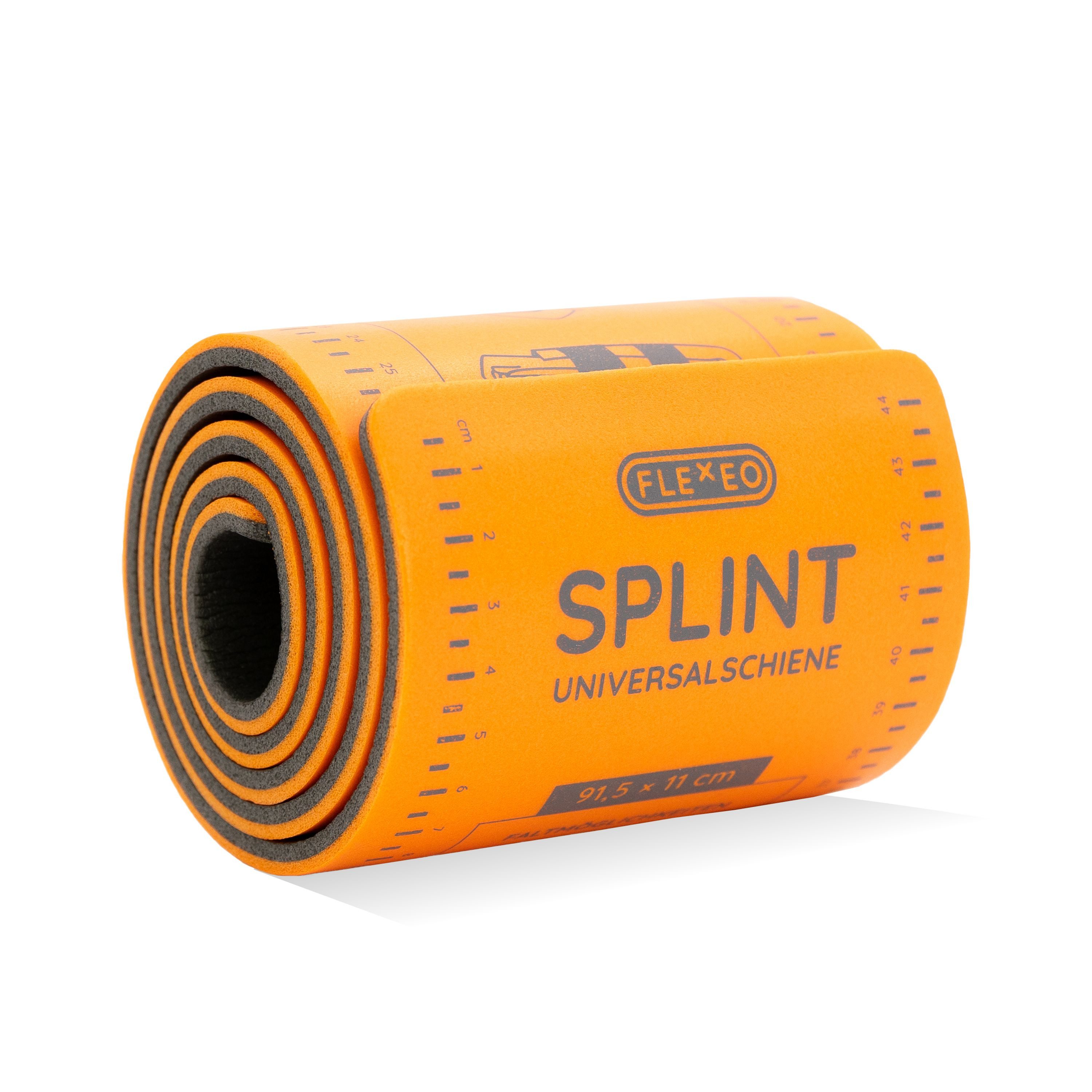 FLEXEO Erste-Hilfe-Set Splint Schiene gerollt, (1 St), Immobilisationsschiene, Universalschiene zur Fixierung Ruhigstellung