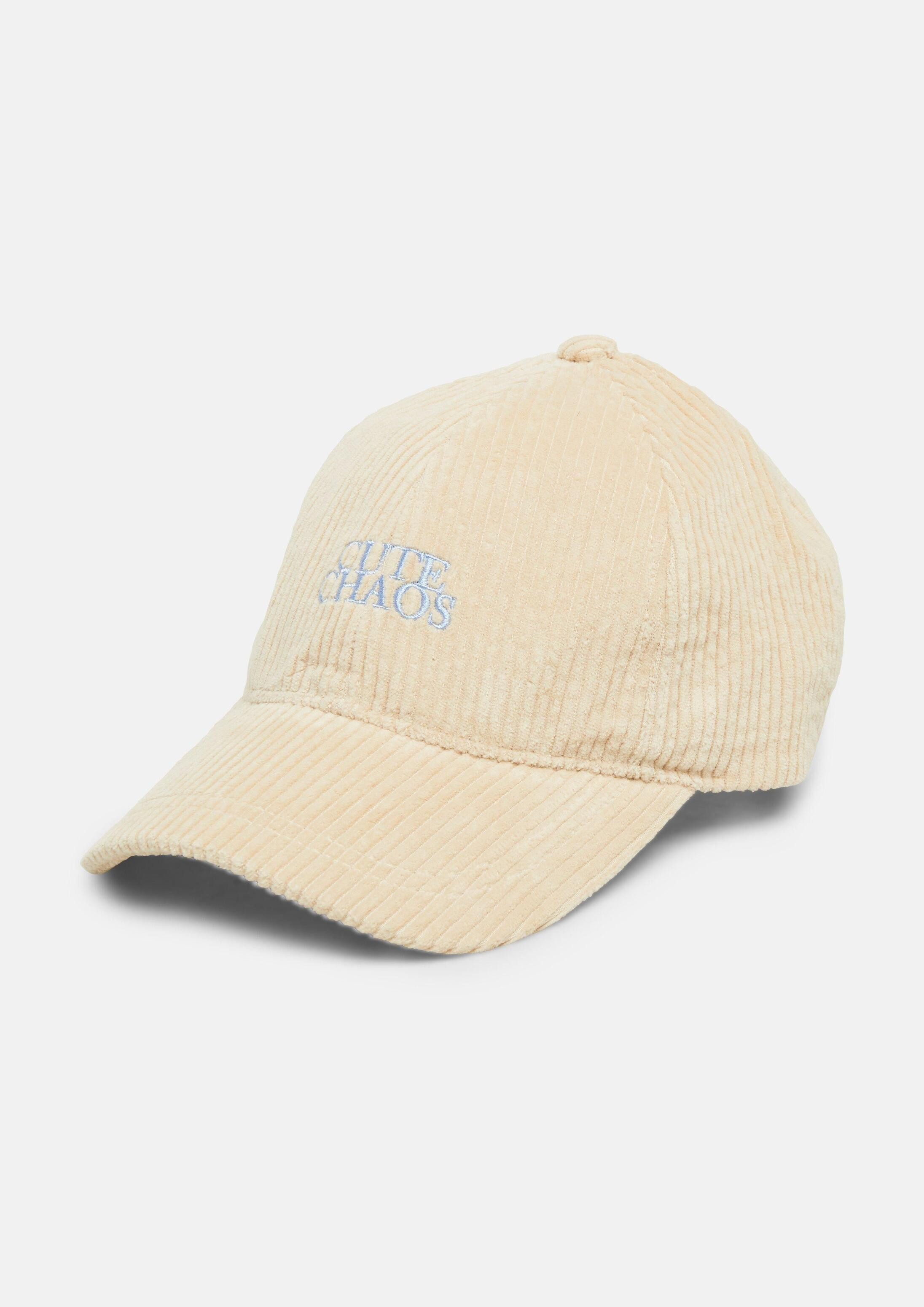 s.Oliver Snapback Cap Kappe Kappe aus Cord mit Stickerei und D-Ring-Schließe
