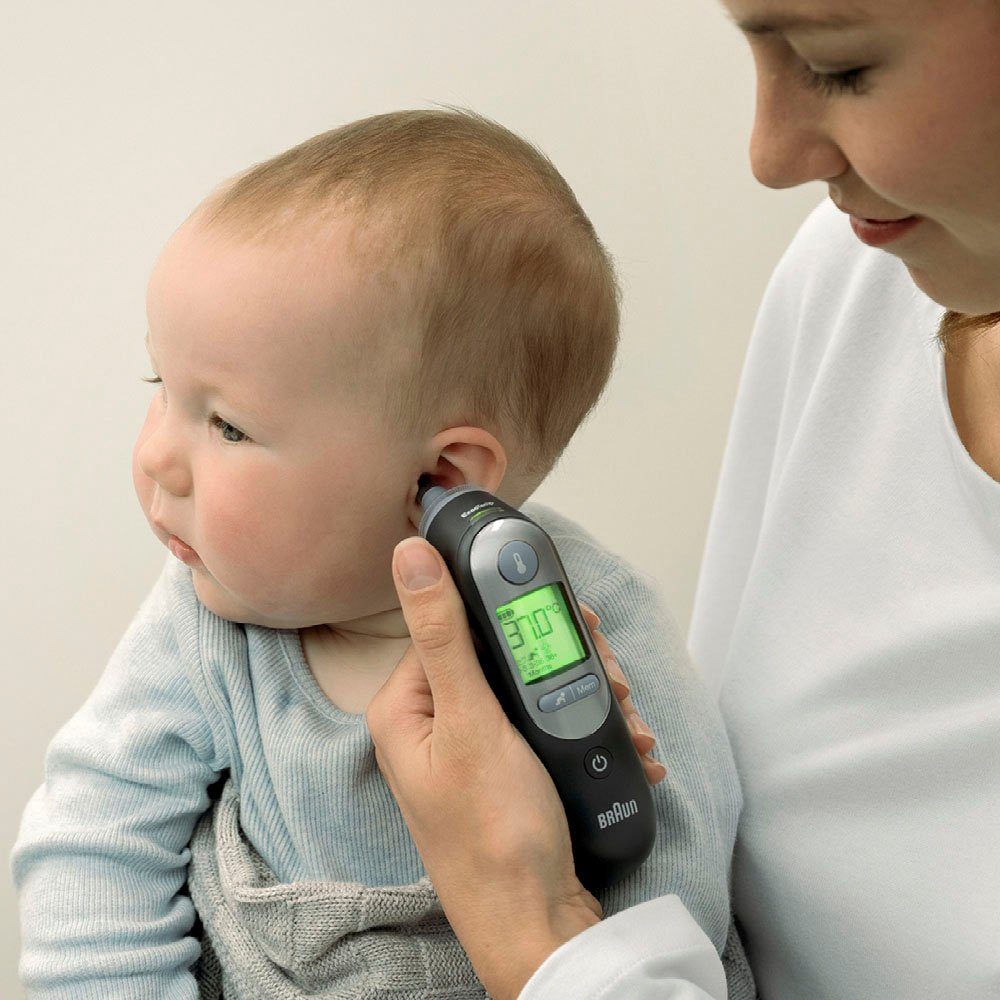 Braun Fieberthermometer ThermoScan® 7 geeignet, Ohrthermometer mit Precision® alle - einschließlich Neugeborener Für Altersgruppen Age IRT6520B