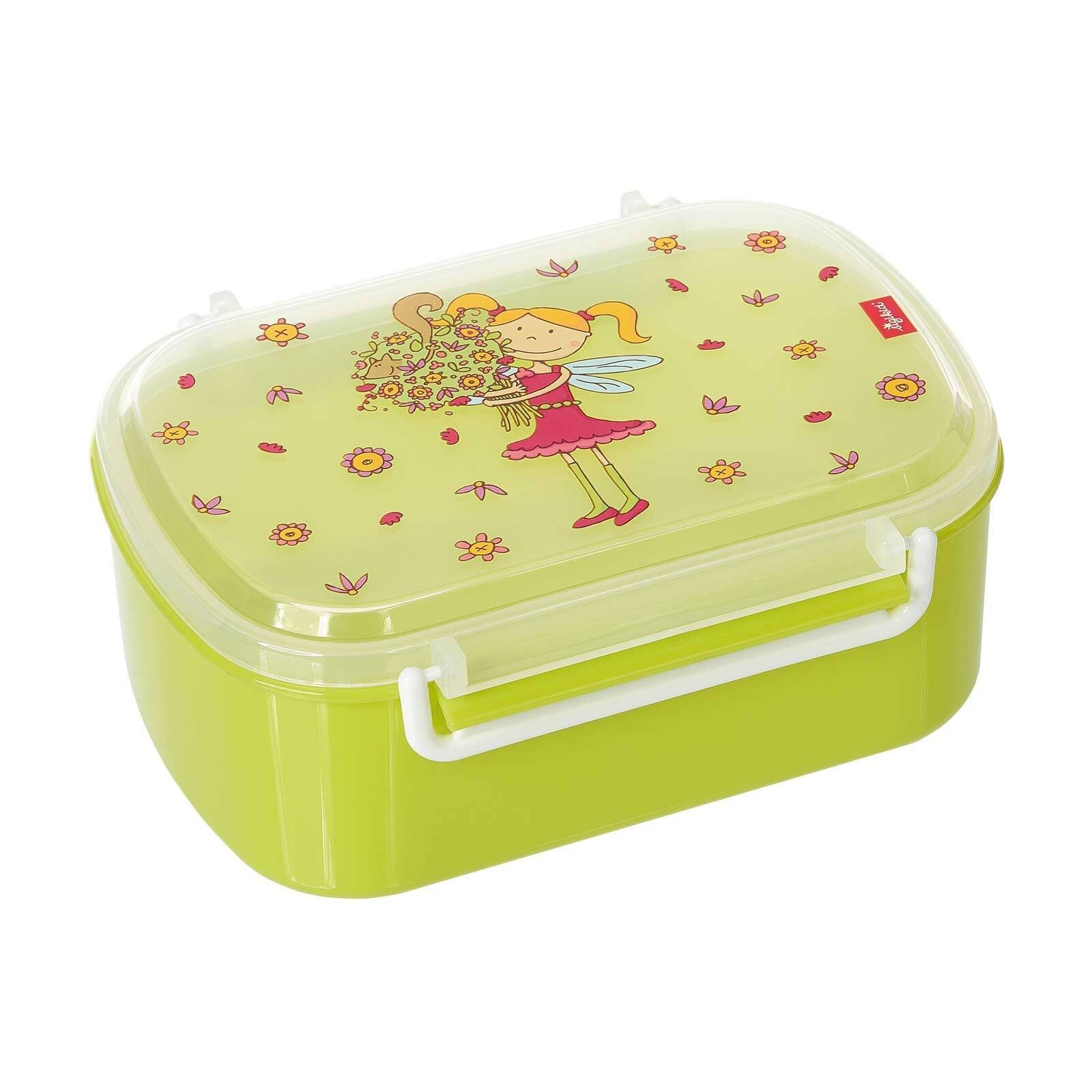 Sigikid Lunchbox Lunchbox 17 x 11 x 7 cm, Polypropylen, (1-tlg), Spülmaschinengeeignet, Motiv-Deckel mit der Hand spülen Florentine, grün