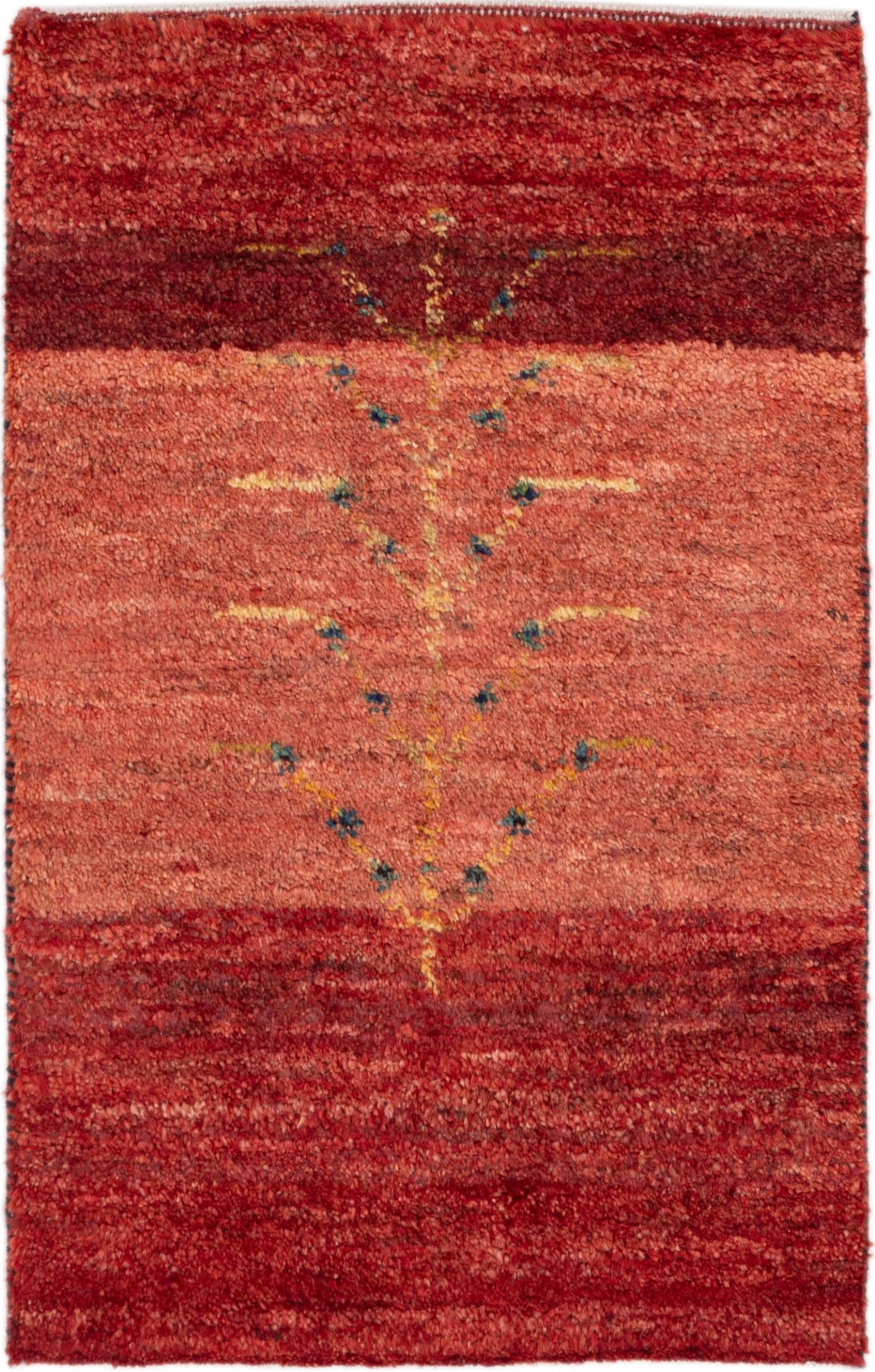 Orientteppich Perser Gabbeh Kashkuli 39x61 Handgeknüpfter Moderner Orientteppich /
