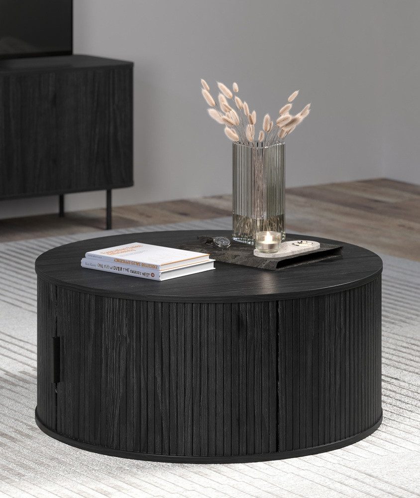 trendteam Couchtisch Couchtisch Ronin, Esche Schwarz, rund (no-Set), Breite günstig online kaufen