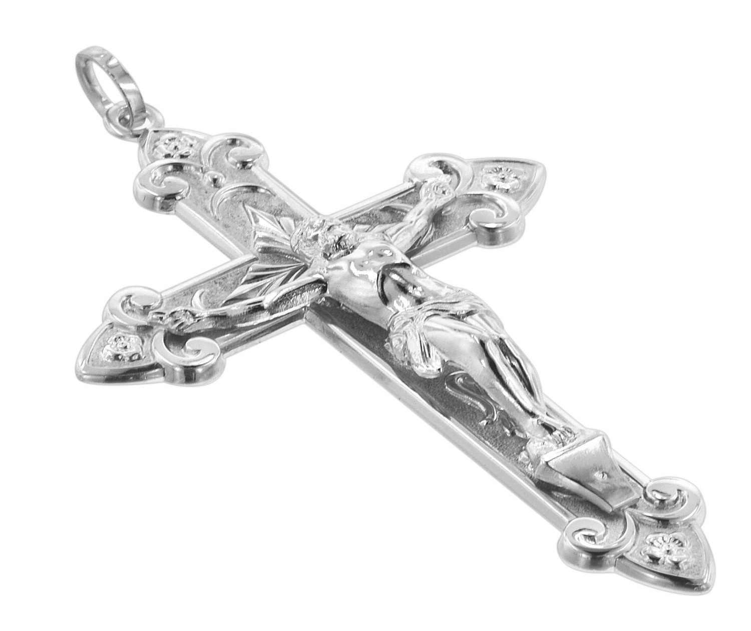 trendor Kreuzanhänger 35789, Kreuz Anhänger für Männer 925 Silber 65 mm