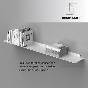 RHEINKANT Wandregal HEIN, Made in Germany, 98 cm, Bücherregal Schweberegal, Made in Germany, Aus hochwertigem pulverbeschichtetem Stahl.