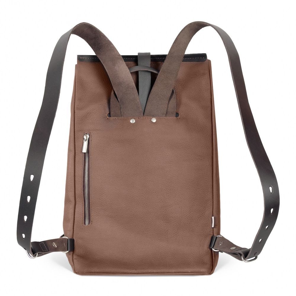 Jahn-Tasche Schulrucksack Lederrucksack Lehrer-Rucksack XL Büffelleder Braun, Jahn-Tasche