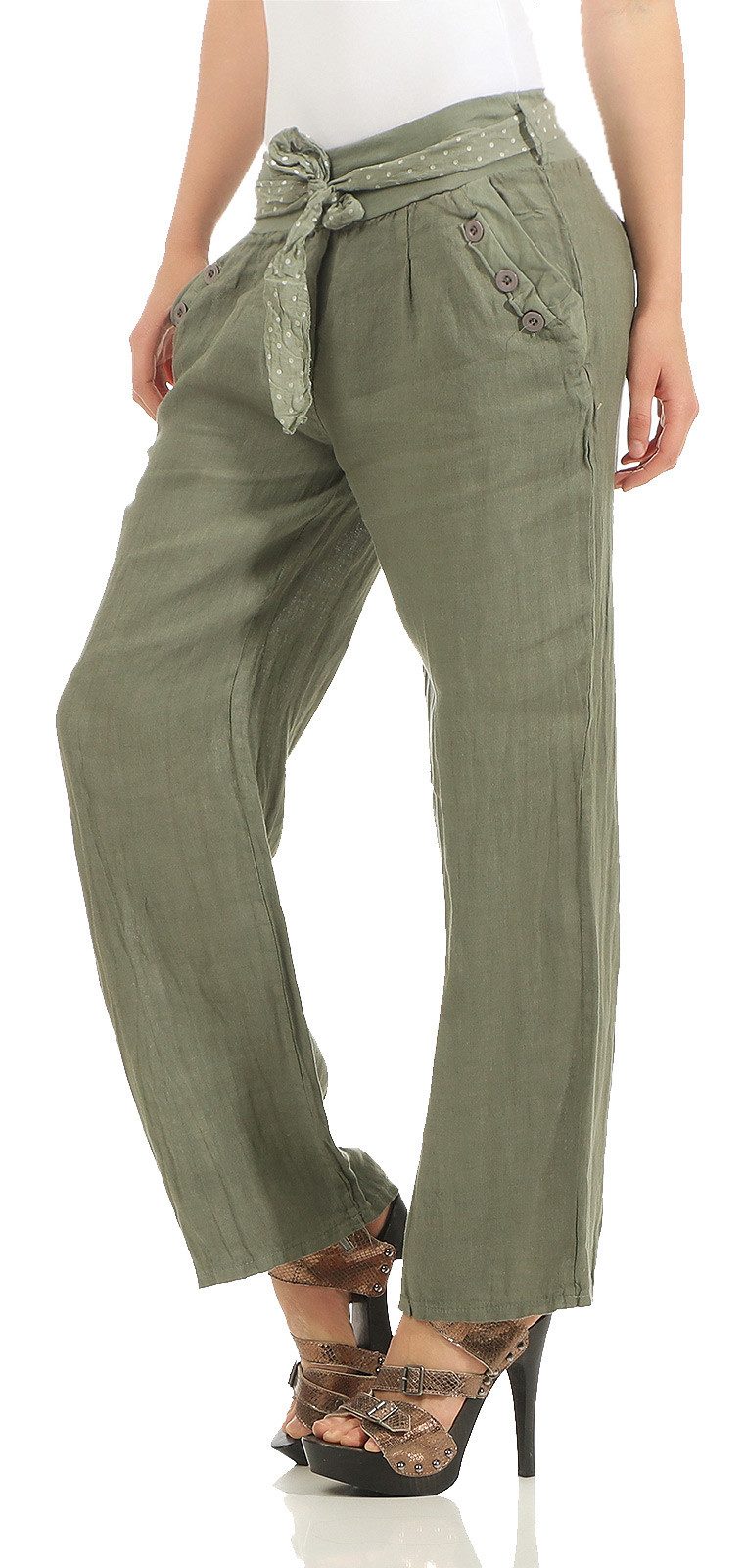 Mississhop Leinenhose Damen 100 % Leinen günstig online kaufen