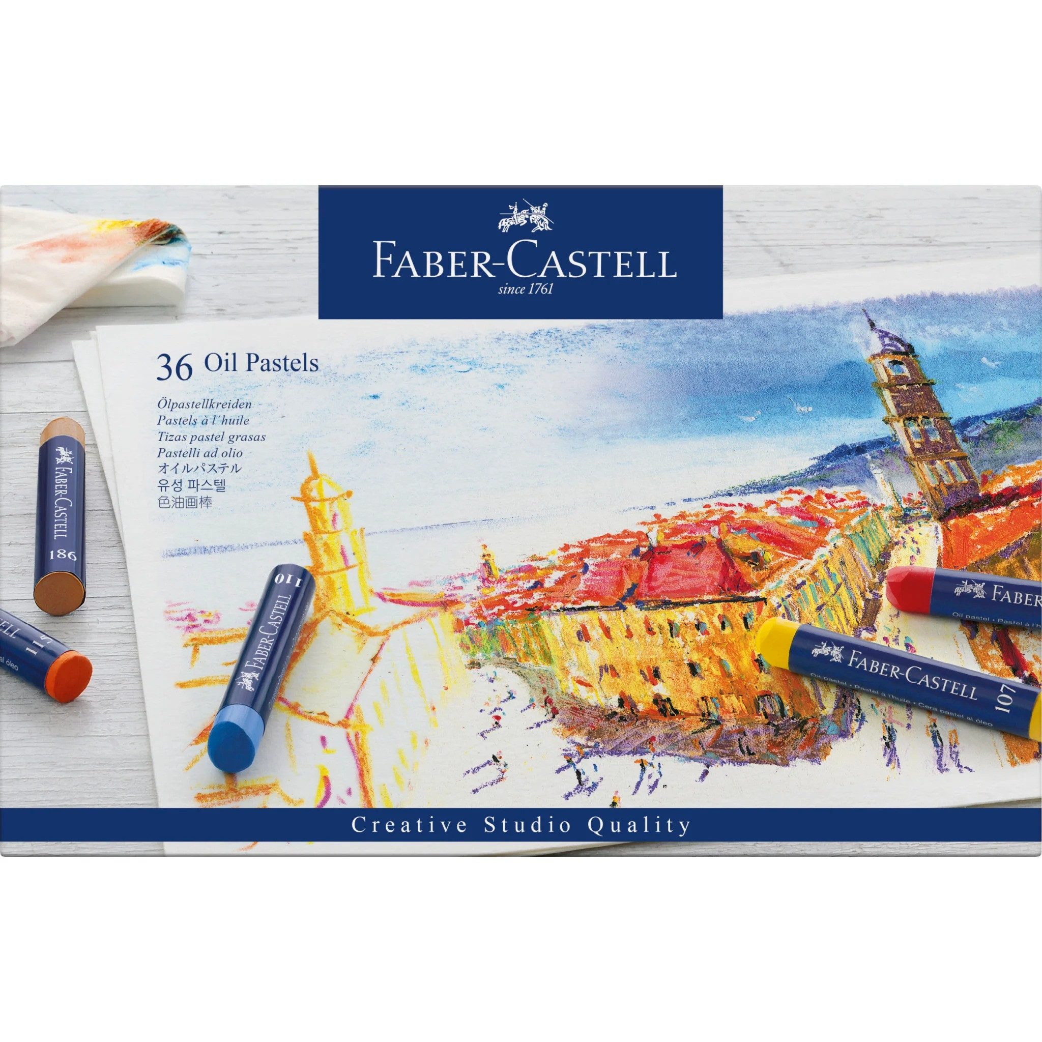 Faber-Castell Pastellkreide FABER-CASTELL Ölpastellkreiden 36er Kartonetui