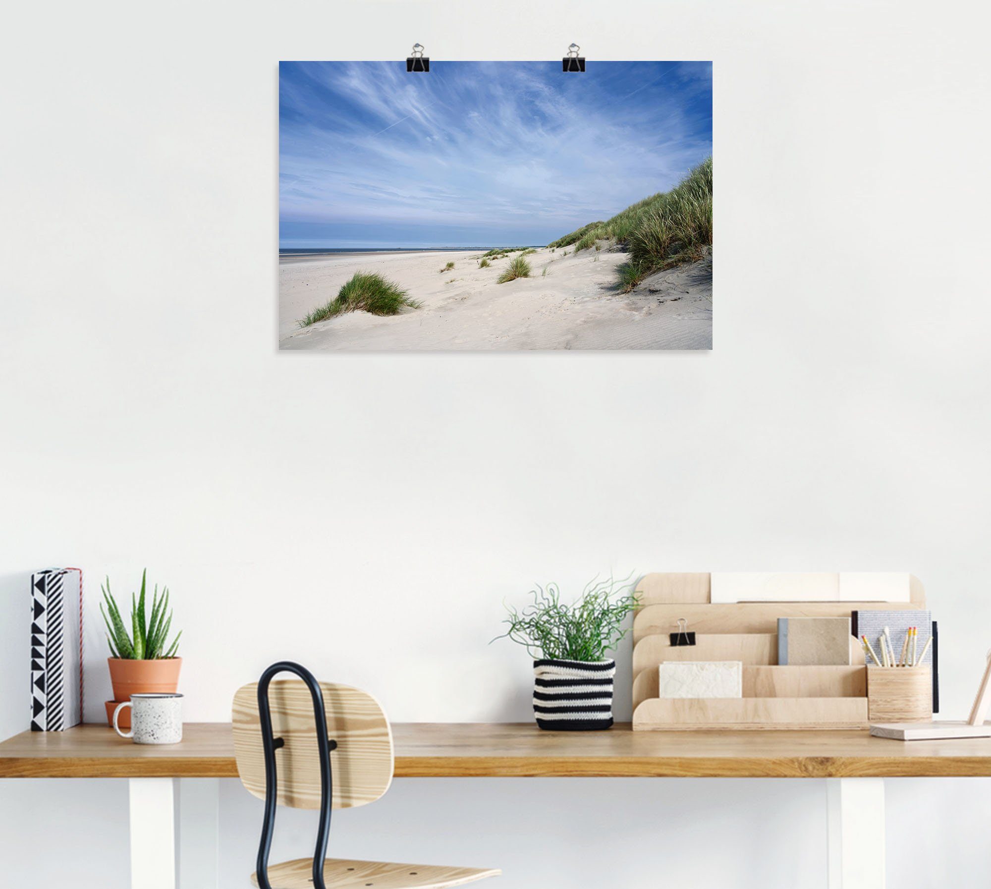 Artland Wandbild Strandlandschaft auf Alubild, Wandaufkleber Baltrum, St), Strandbilder Leinwandbild, in (1 als Größen oder Poster versch