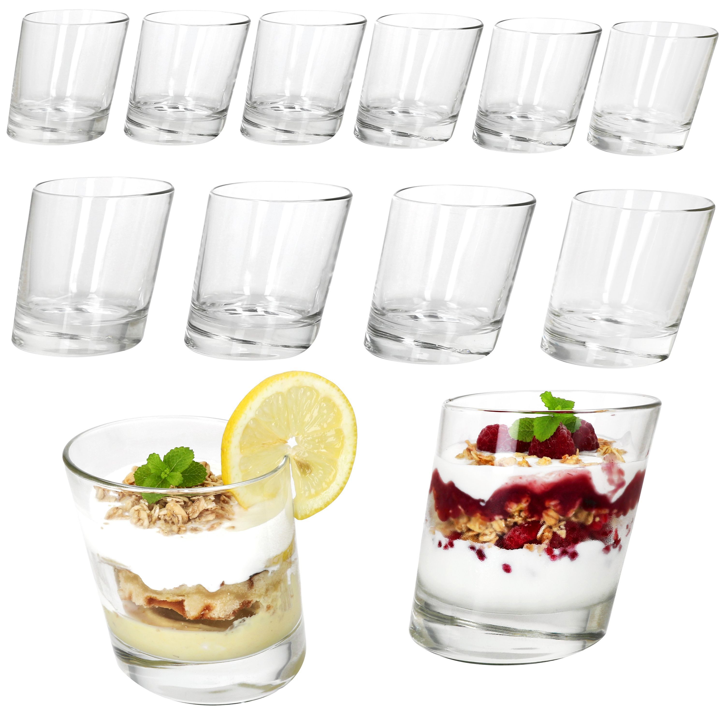MamboCat Whiskyglas 12x Pisa Whisky-Gläser 250ml Tumbler D.O.F. Glas Scotch dicker Boden, Glas