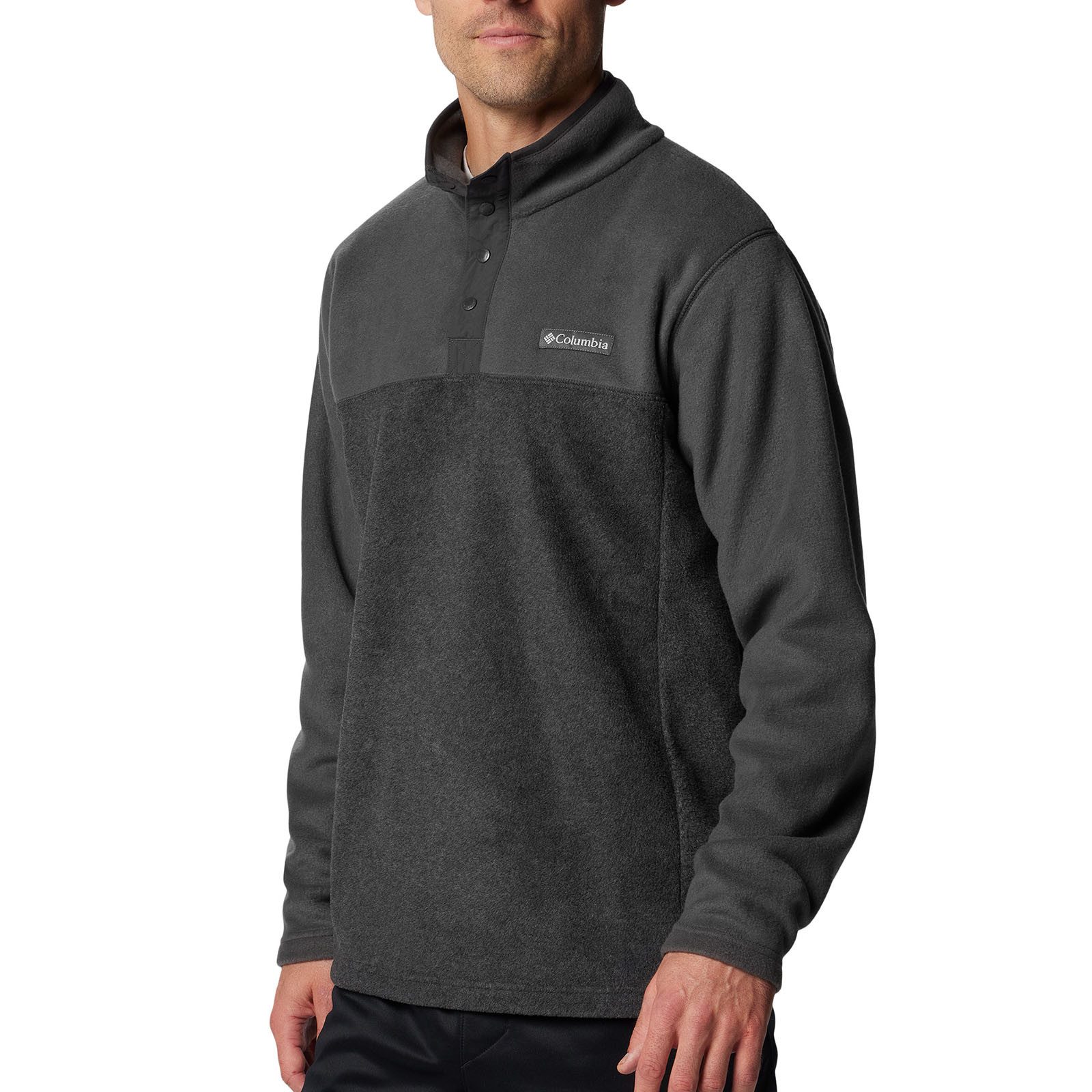 Columbia Fleecepullover Steens Mountain™ Half Snap II mit Knopfleiste und Logo-Patch