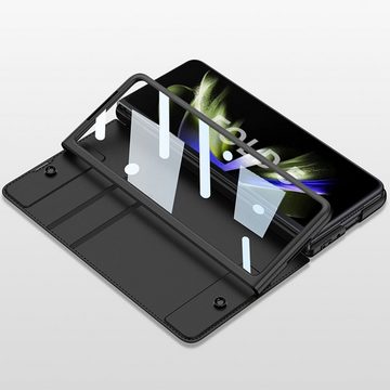 Wigento Handyhülle Für Samsung Galaxy Z Fold5 5G Schutzhülle Kunstleder + Stifthalterung