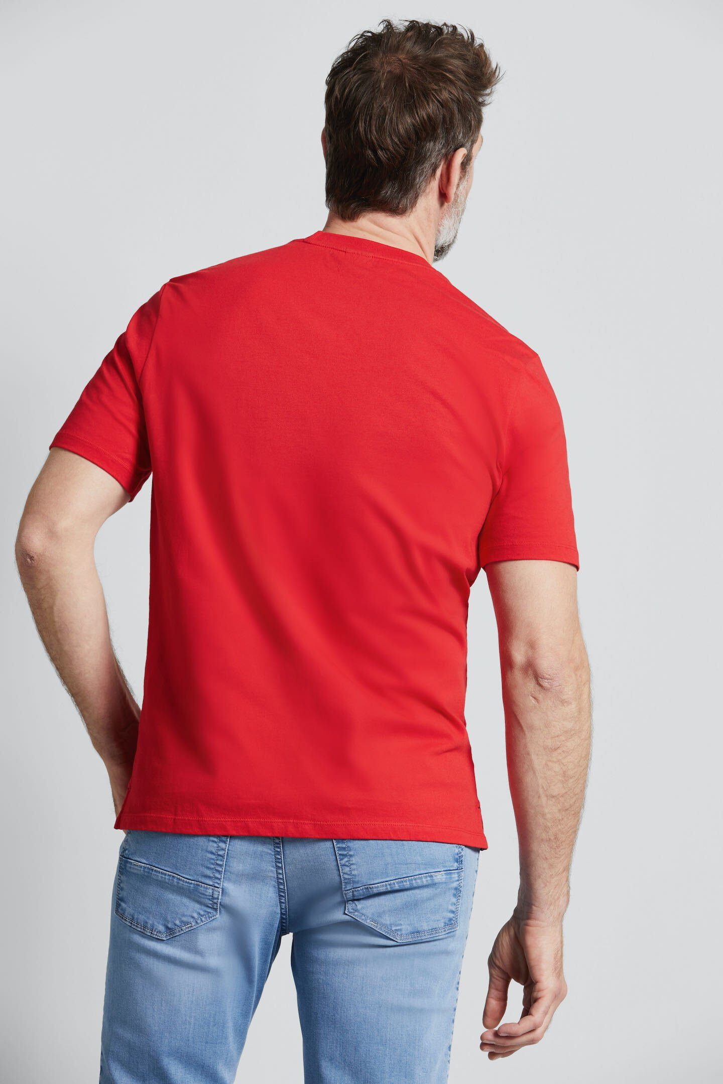 T-Shirt mit Logo-Print bugatti großem rot