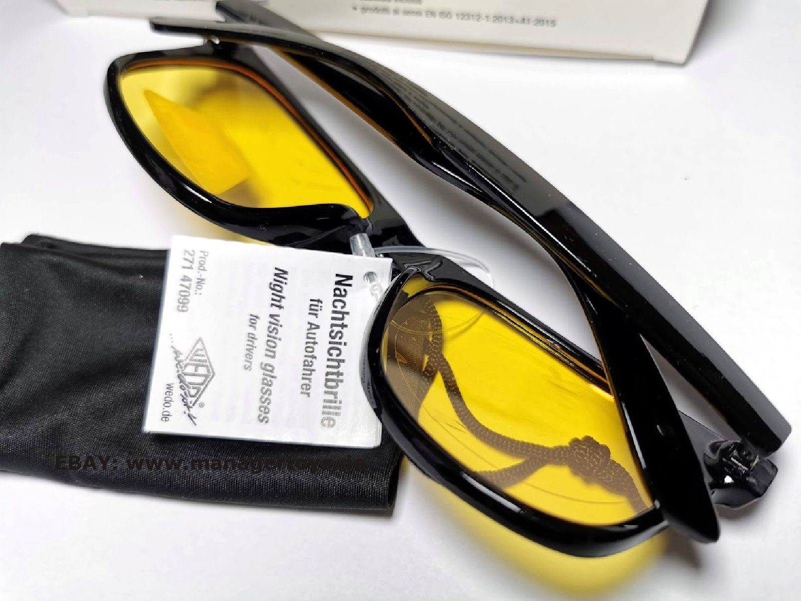 WEDO Brille Nachtsichtbrille kontrastverstärkend für Autofahrer Nachtfahrbrille