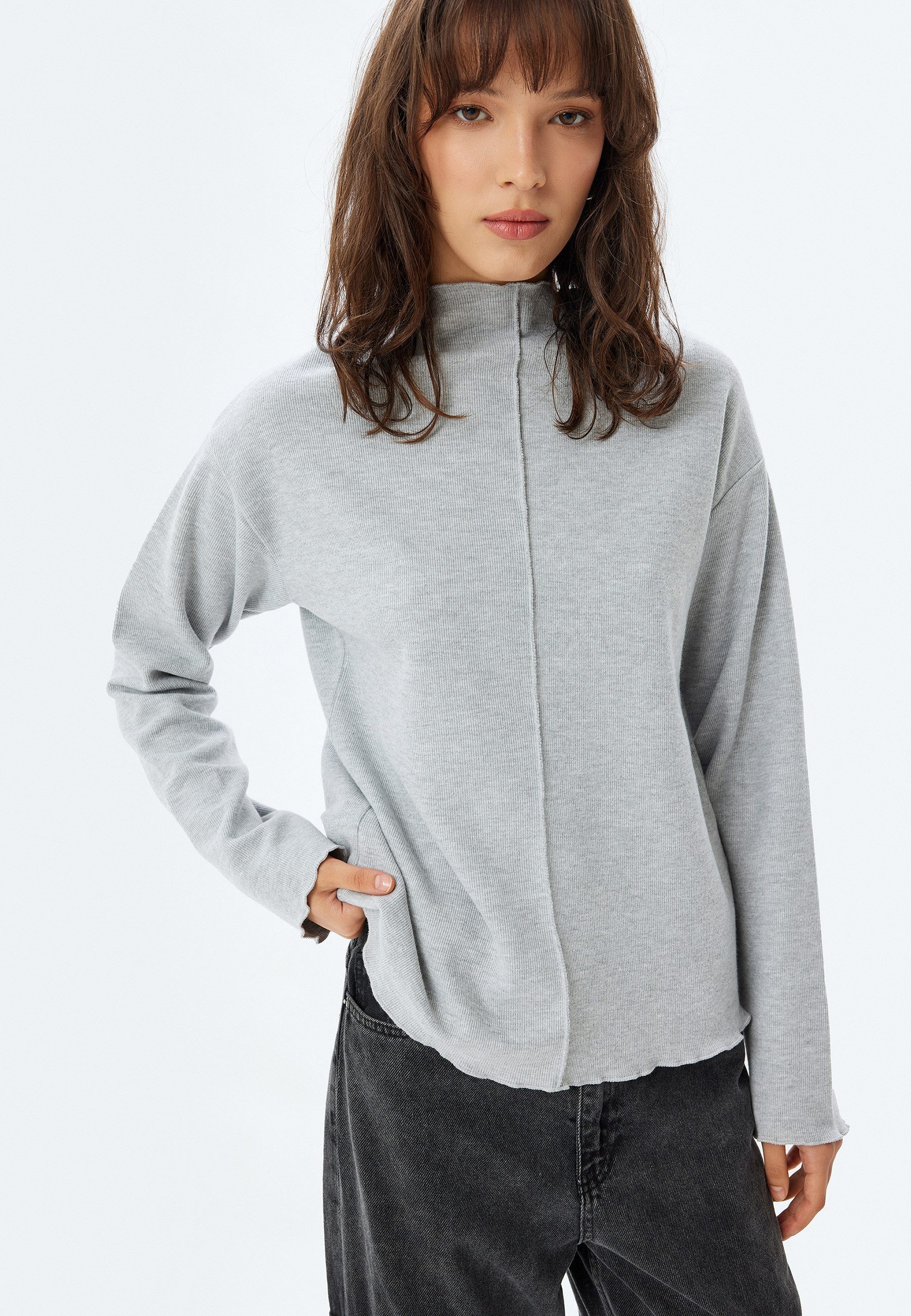 Koton Stehkragenpullover Standkragen Regular