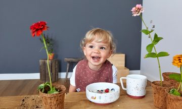 LÄSSIG Kindergeschirr-Set Garden Explorer, Schnecke (3-tlg), 1 Personen, Porzellan, rutschfest