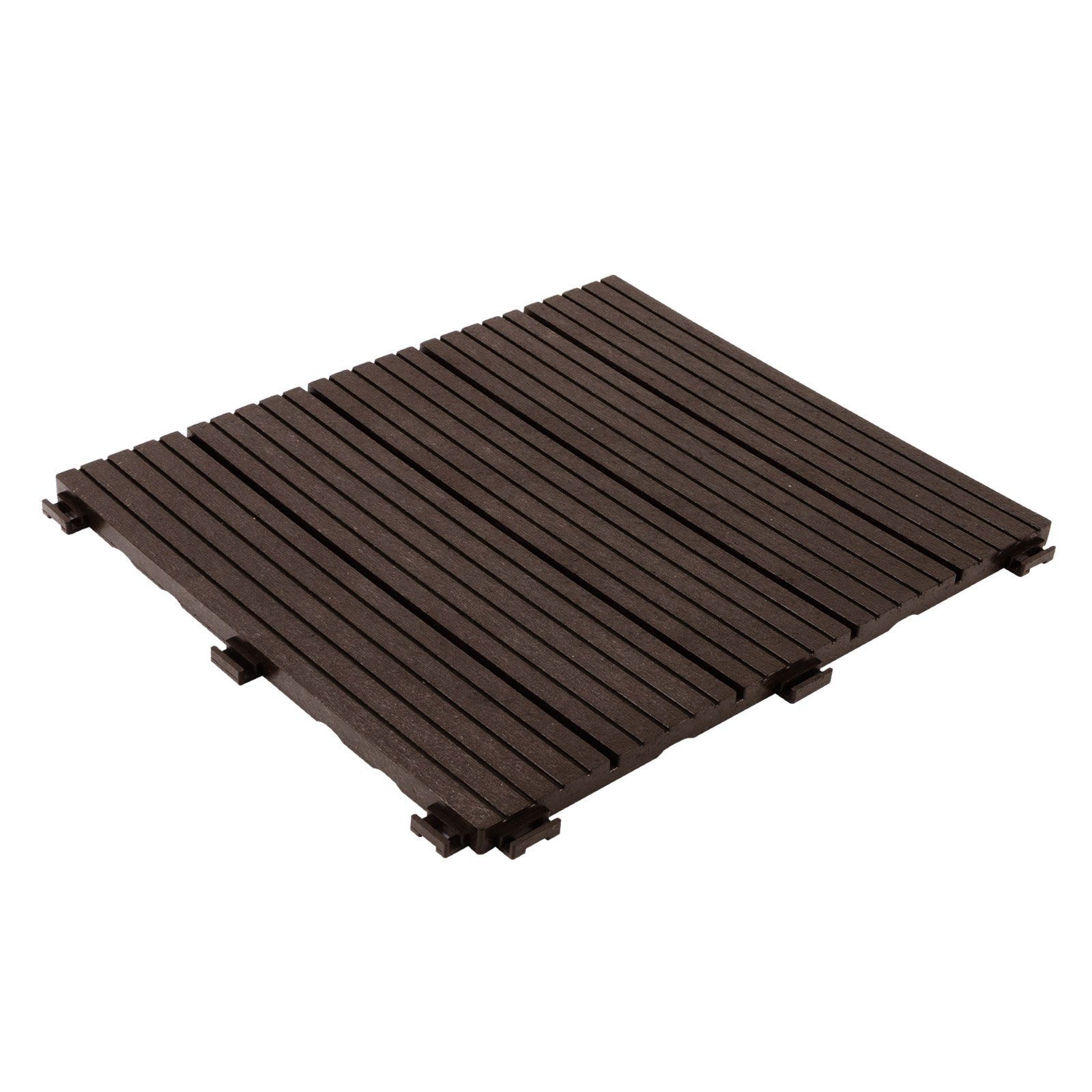 Karat Terrassendielen Claire, Terrassenfliesen 30x30cm, Kunststoff wetterfest, Klickfliesen, 2 m², BxL: je 30x30 cm, (Spar-Set, 22-St), Balkonbodenbelag für Außenbereich, Steckfliesen für Balkon
