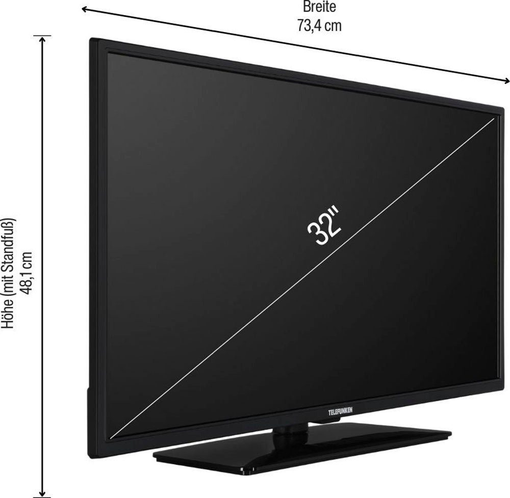 Zoll, (80 Telefunken 12V-Anschluss) cm/32 D32H554M1CWVI Smart-TV, LCD-LED HD-ready, Fernseher