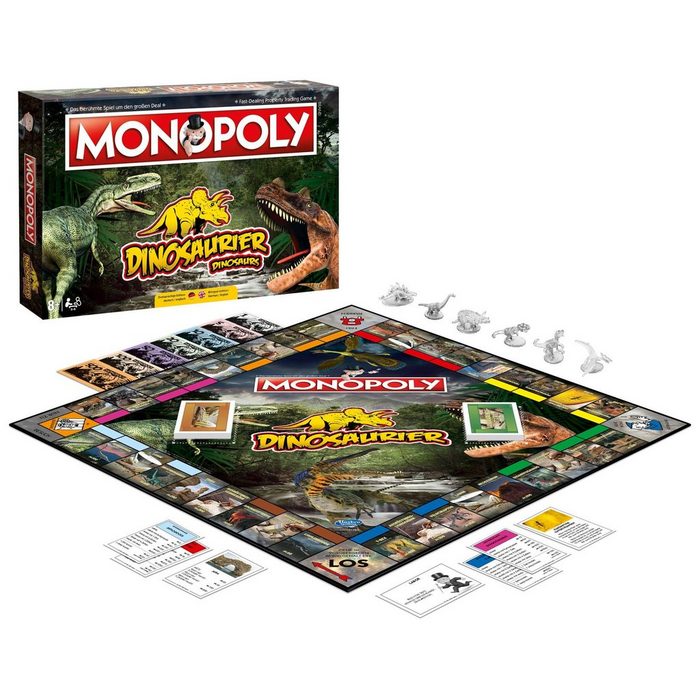 Winning Moves Spiel Brettspiel Monopoly Dinosaurier Zweisprachig (Deutsch & Englisch)