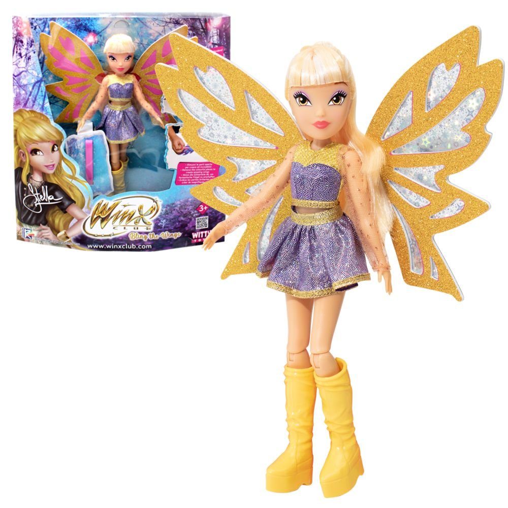 Winx Club Anziehpuppe Stella Bling the Wings Puppe Winx Club Flügel mit Holo-Segmenten