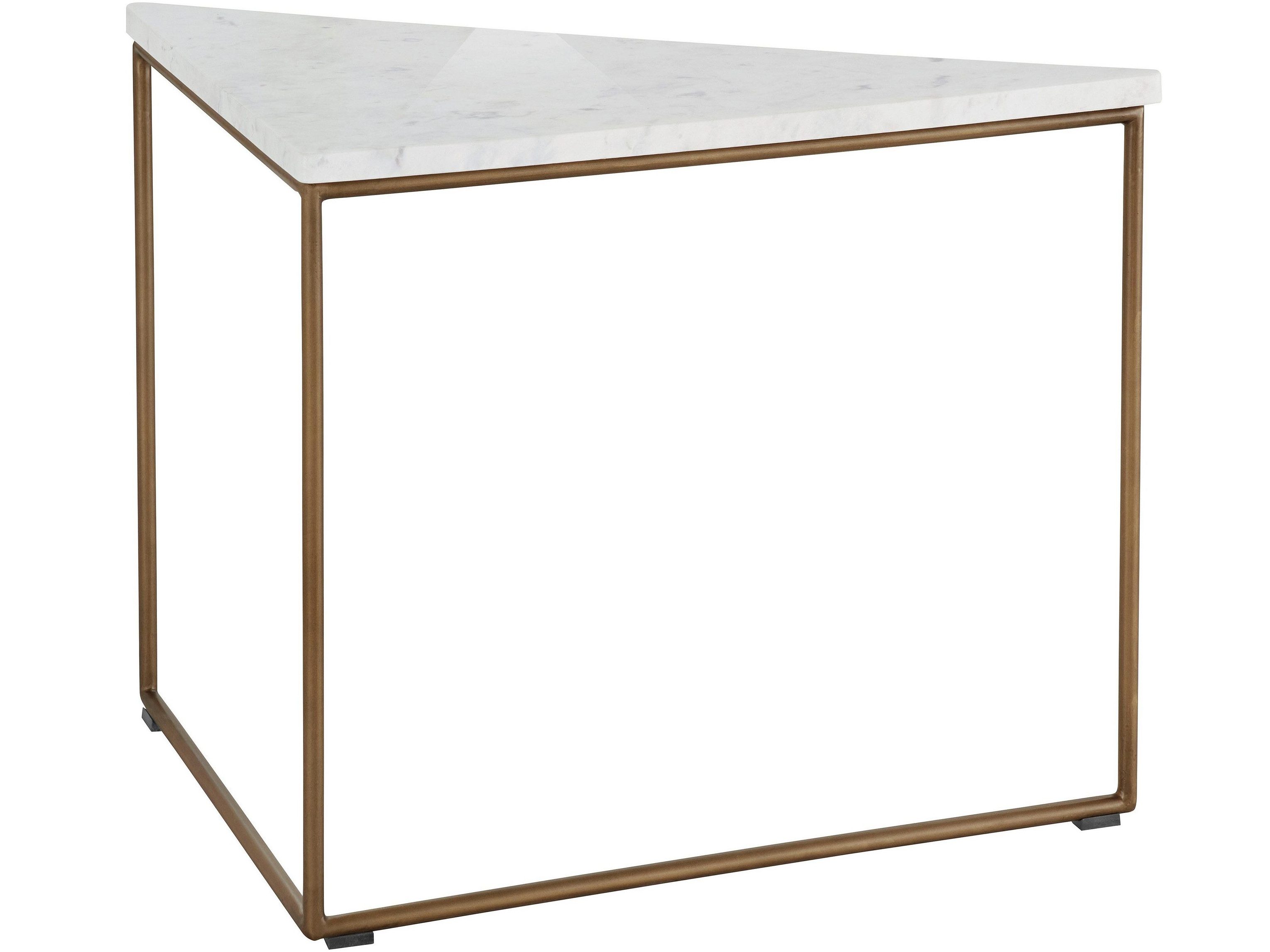 loft24 Couchtisch Stanley, Wohnzimmertisch, dreieckige Tischplatte, Gestell aus Metall