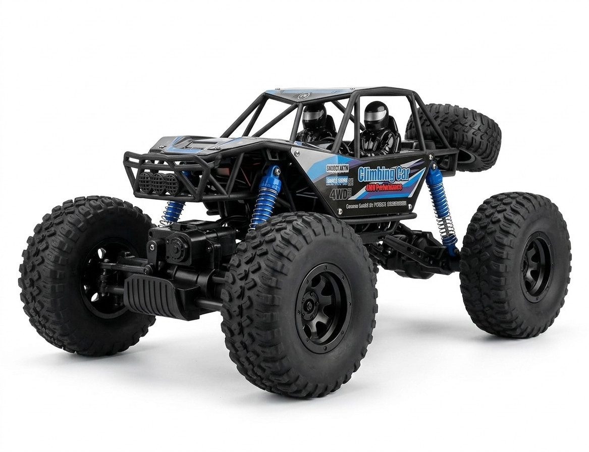 BruKa RC-Auto Robuster Geländewagen X-WARRIOR mit LED-Scheinwerfern, Ferngesteuertes Auto mit 4x4 Allradantrieb, 50cm