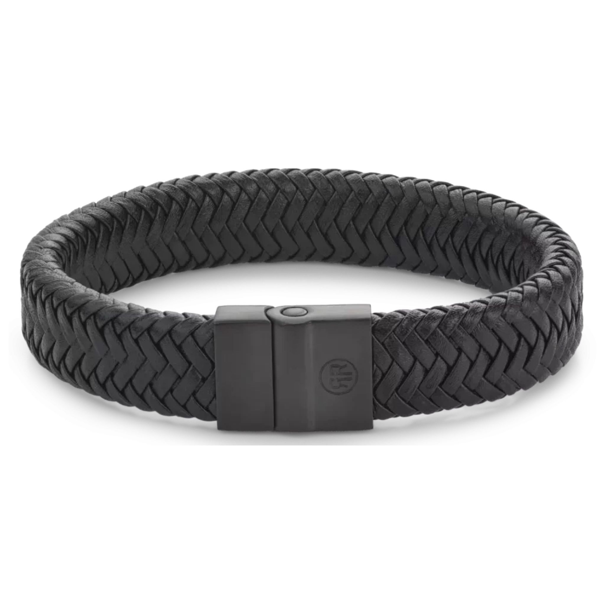 Armband Armband aus 15mm dickem, schwarzem Leder