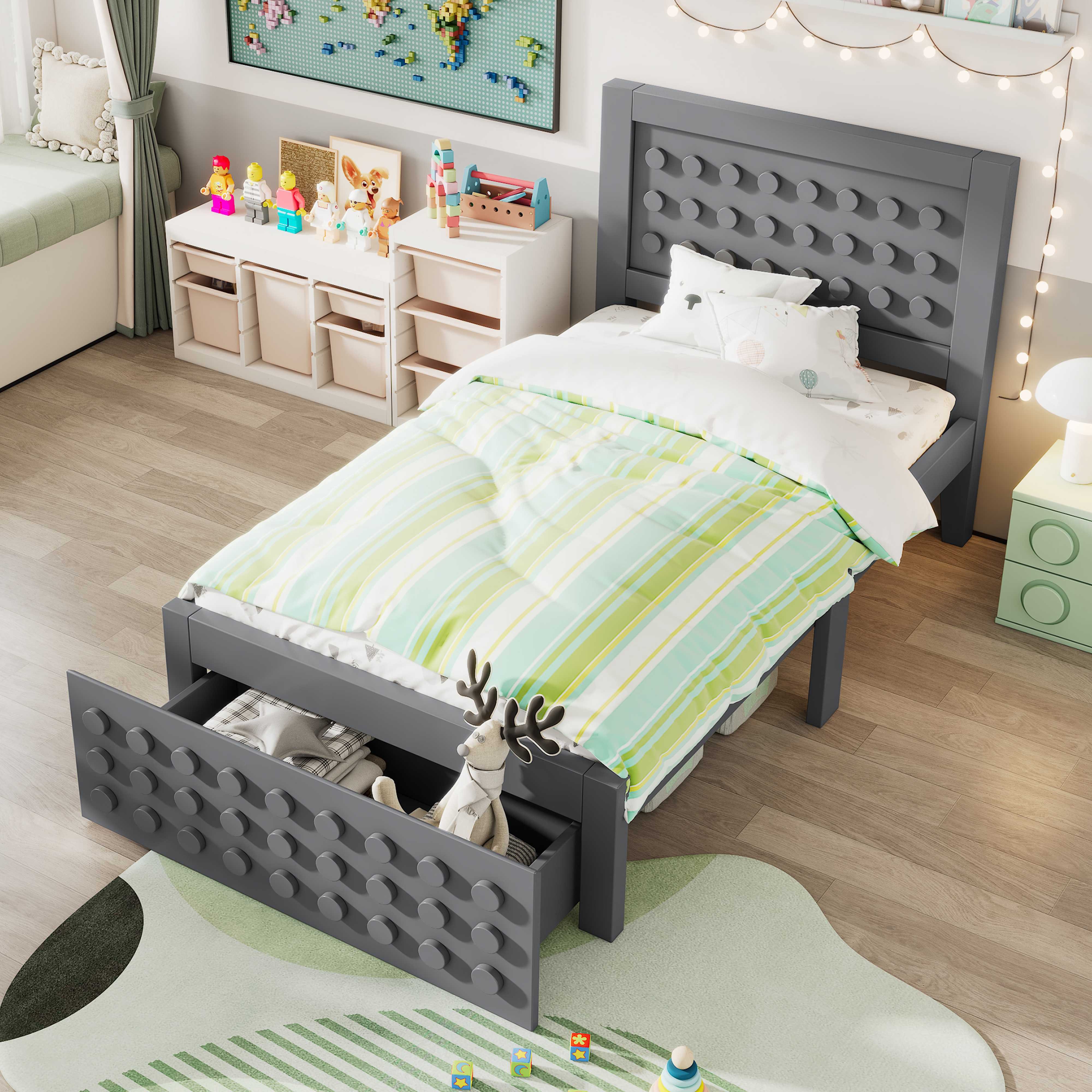 BlingBin Einzelbett Holzbett Kinderbett Jugendbett Massivholz günstig online kaufen
