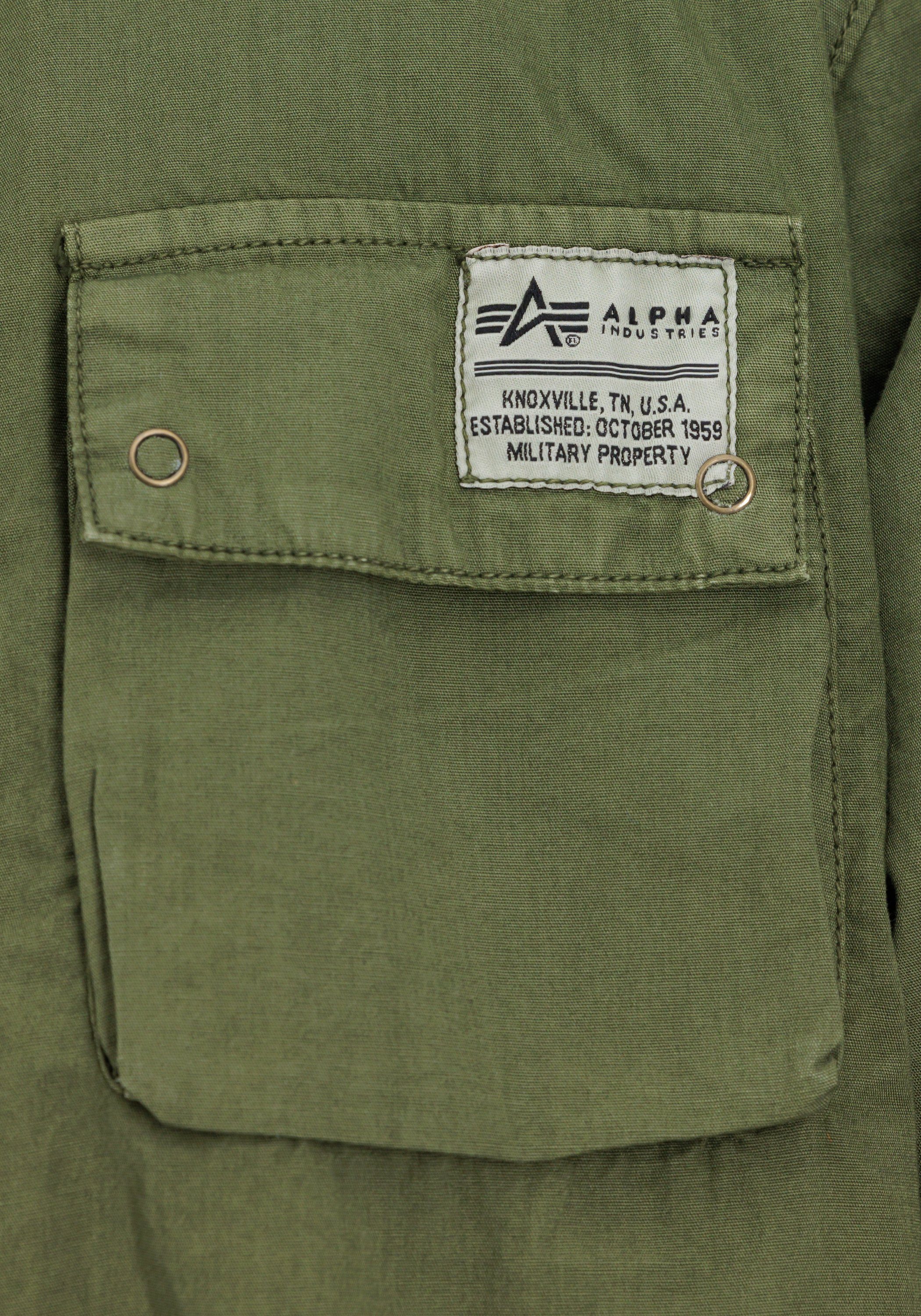 Overshirts dark - Industries Hemdjacke Alpha Industries Shirt Alpha Military olive Men Urban