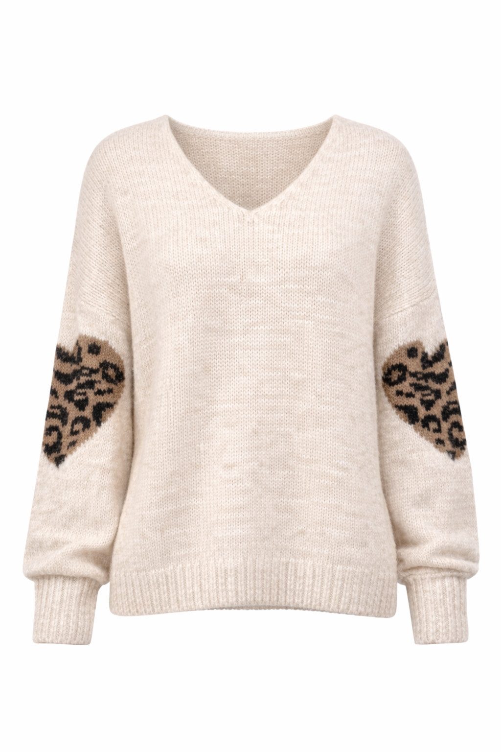 Strickpullover - Grobstrick - Pullover Damen - Oversize Leo-Motiv - ITALY VIBES