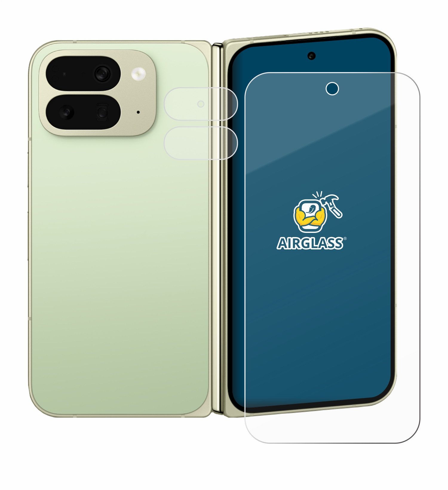 BROTECT Displayschutzglas Folie für Google Pixel 10 Pro Fold (Display+Kamera), Schutzfolie Glas Panzer Display Schutz klar