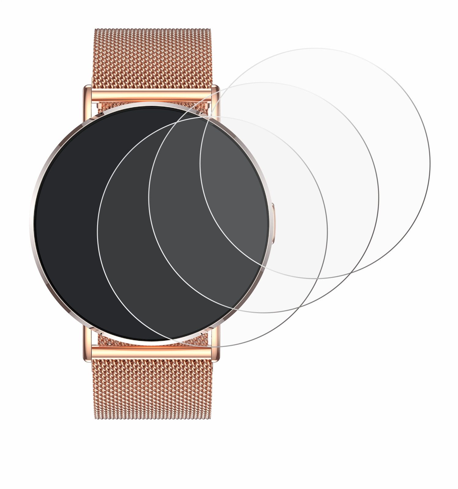 Savvies Displayschutzfolie Schutzfolie für Levowatch Eve 1.3", 6 Stück, Displayschutz Schutz Folie Klar Transparent