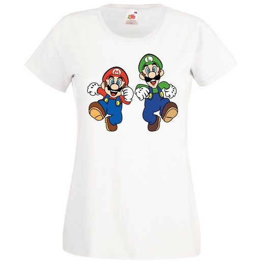 Youth Designz T-Shirt »Mario & Luigi Damen T-Shirt« mit modischem Frontprint