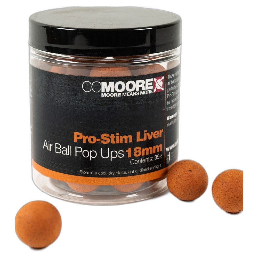 CC Moore Fischboilies Pro-Stim Liver Air Ball Pop Ups 18mm (35)