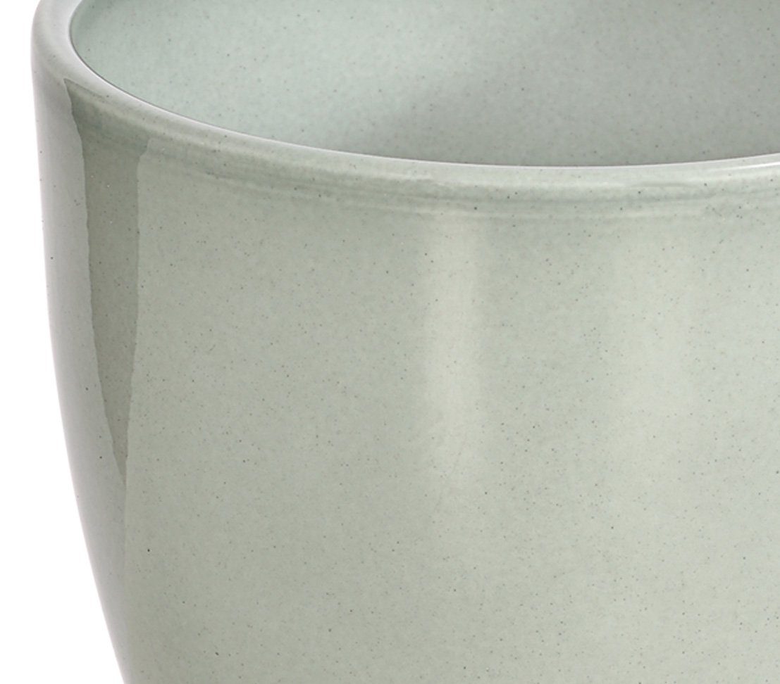 Dehner Übertopf Lina, Ø 22 - 36 cm, Höhe 19 - 29 cm, Keramik, Zeitlos, hochwertig auf jeder Fensterbank, für Pflanzen aller Art